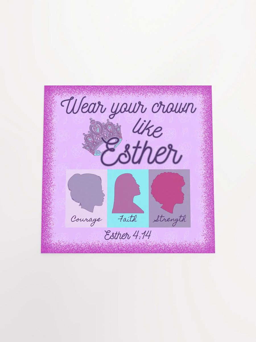 Wear Your Crown Like Esther Inspirational Purim Poster product image (6)
