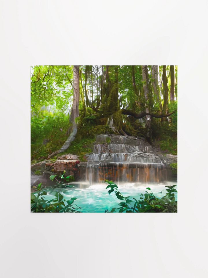 Tranquil Forest Waterfall Poster product image (3)
