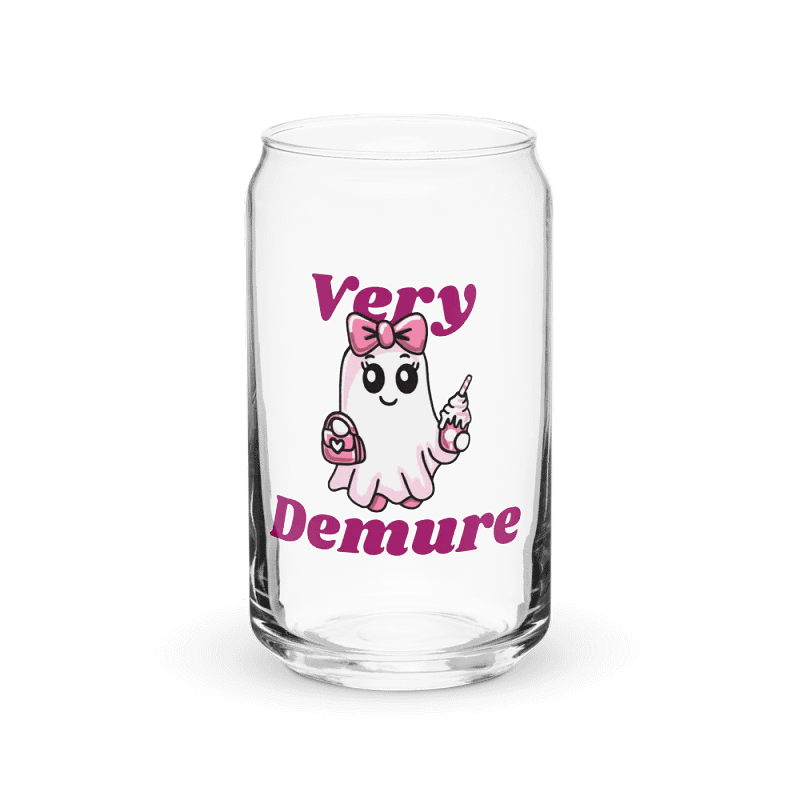 Very Demure Cute Ghost 16oz Can-Shaped Drinking Glass
