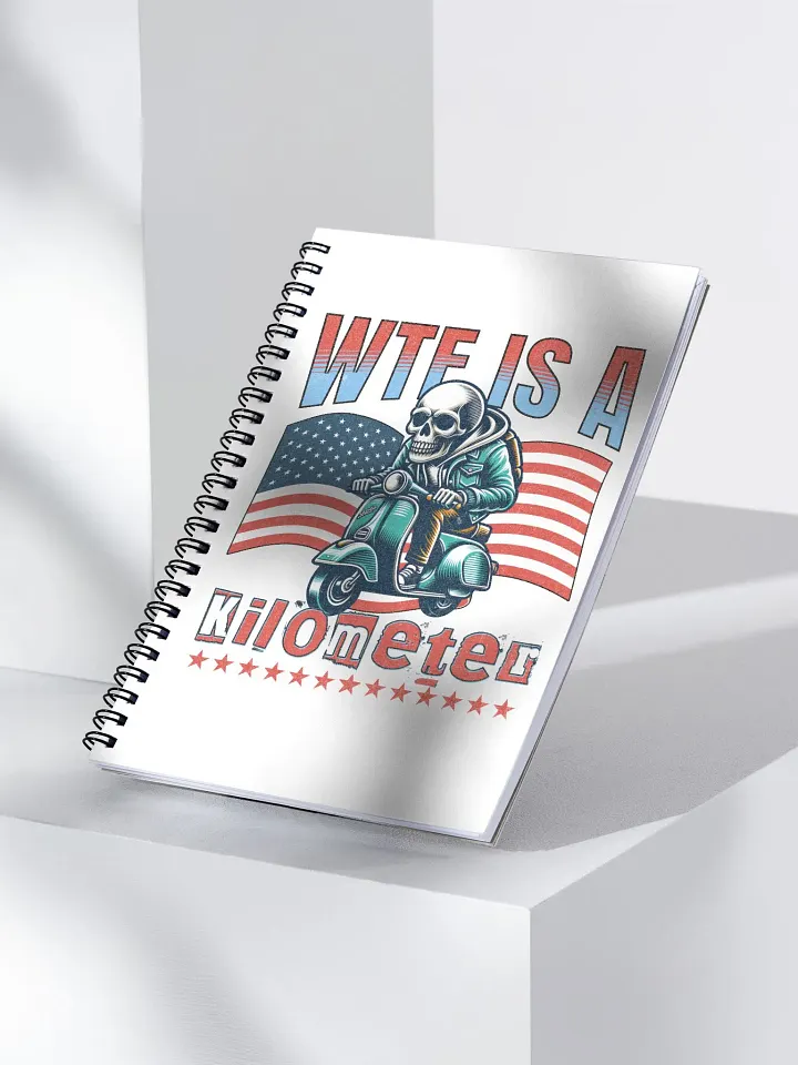 WTF Is A Kilometer? Skeleton Scooter Notebook product image (2)