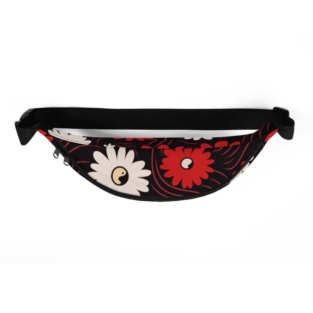 Everyday Essential Fanny Pack 🔴 Red and White Flowers ⚫️ ⚪️ Yin and Yang product image (5)
