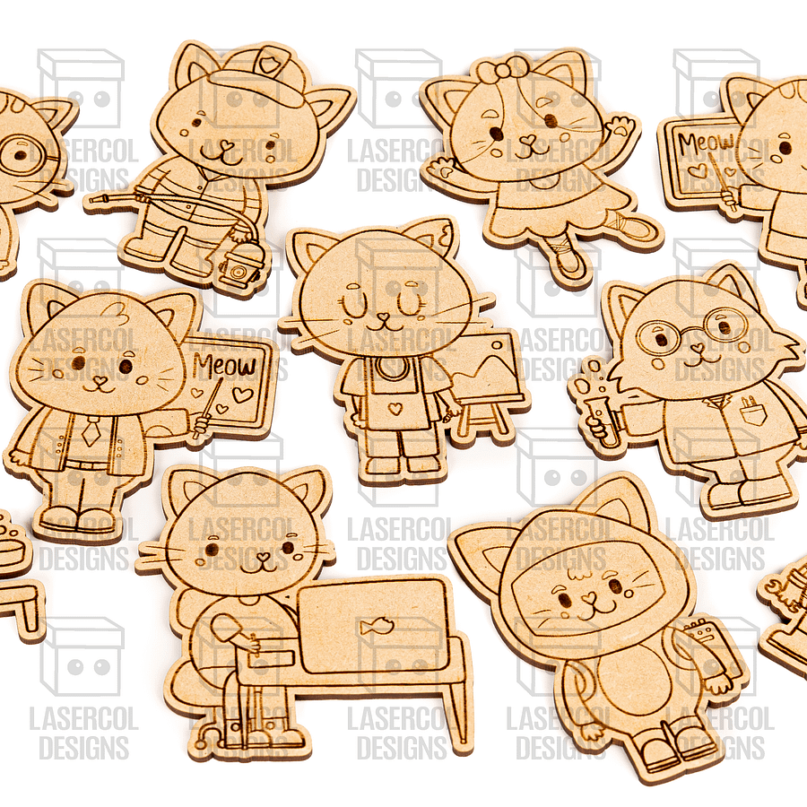Cats Paint Kit DIY Cut Outs - Laser Cut Files product image (10)