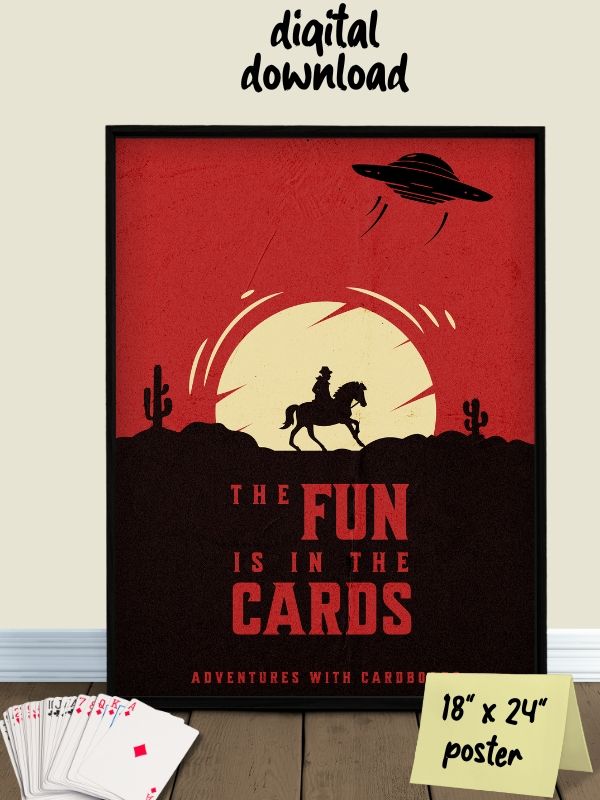 Fun in the Cards Game Room Poster for Board Gamers - Digital Download product image (1)