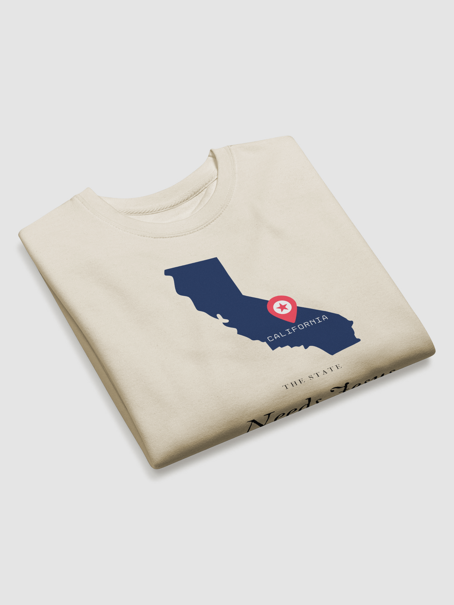 California needs Jesus Long-Sleeve crew neck Unisex product image (11)