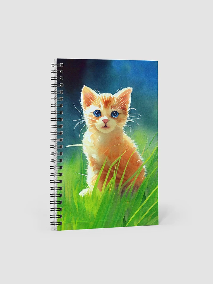 Kitten In The Grass - Ginger Cat Spiral Notebook product image (1)
