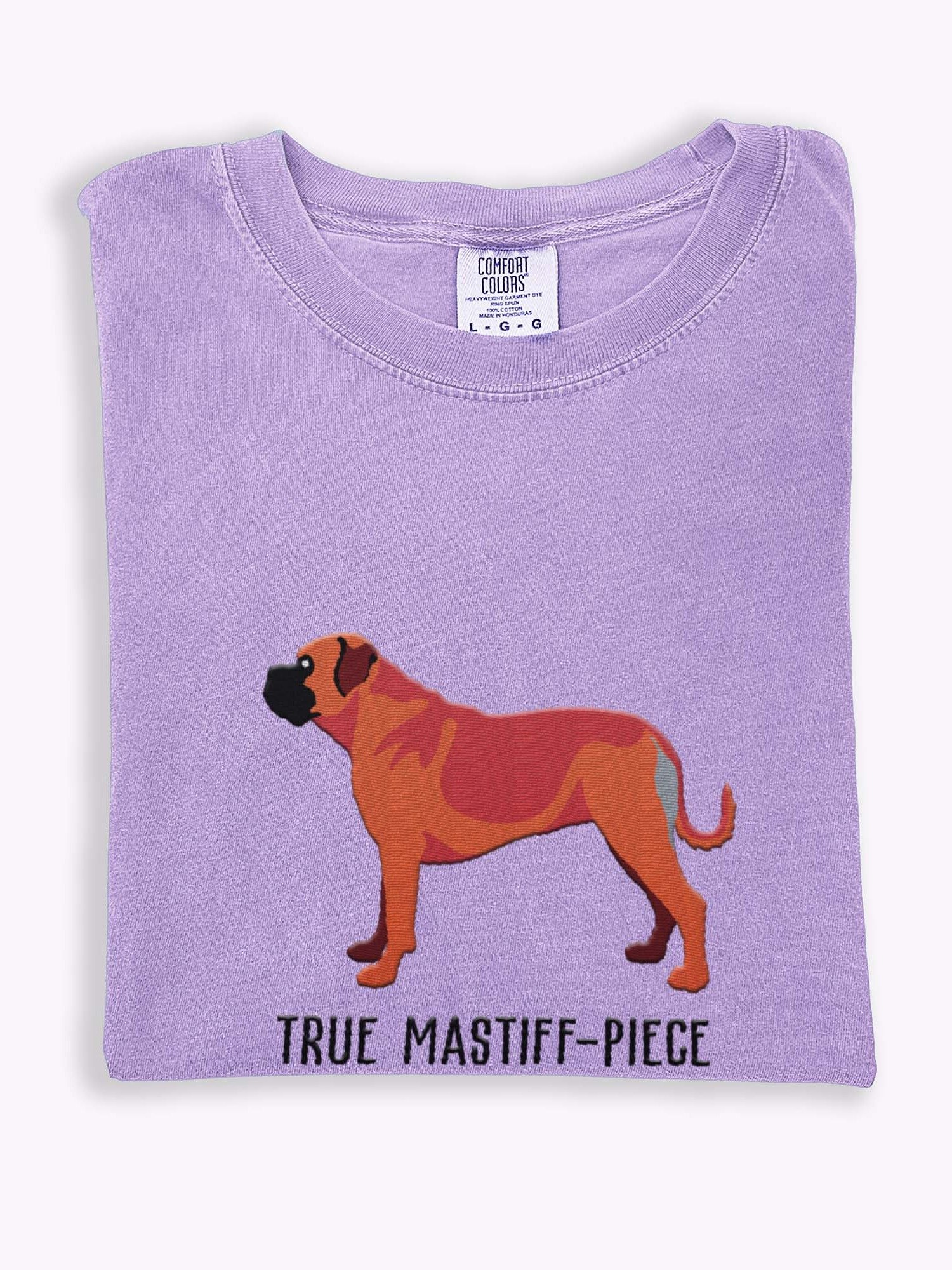 True Mastiff-Piece T-Shirt(Embroidered) of a Bullmastiff(Red) product image (1)