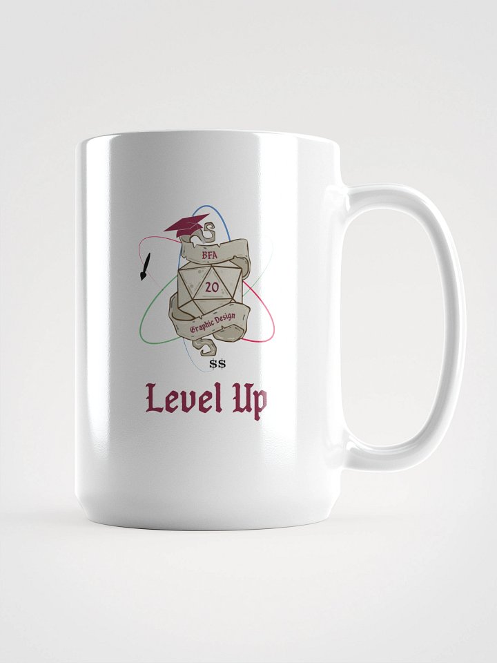 "Level Up" BFA Graduation Coffee Mug – Graphic Design Edition product image (1)