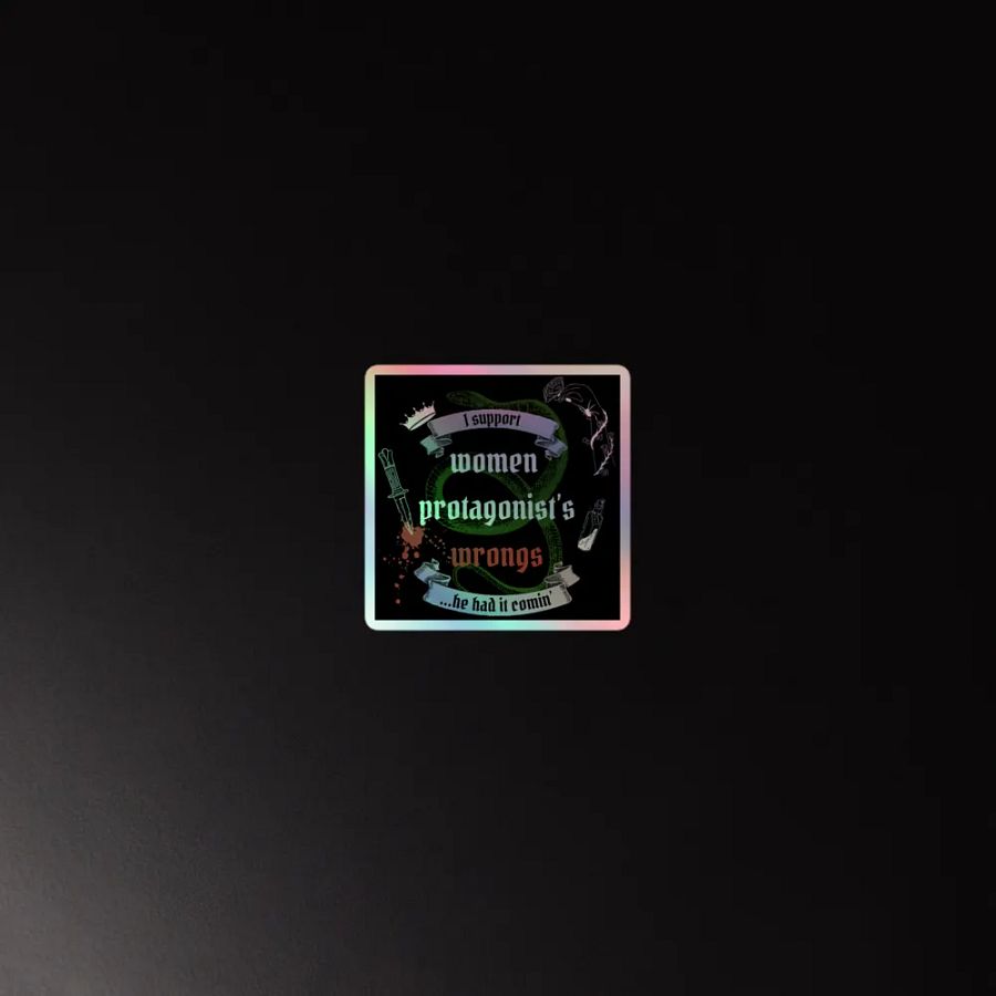 Supporting Women Protagonist's Wrongs Holographic Sticker product image (4)