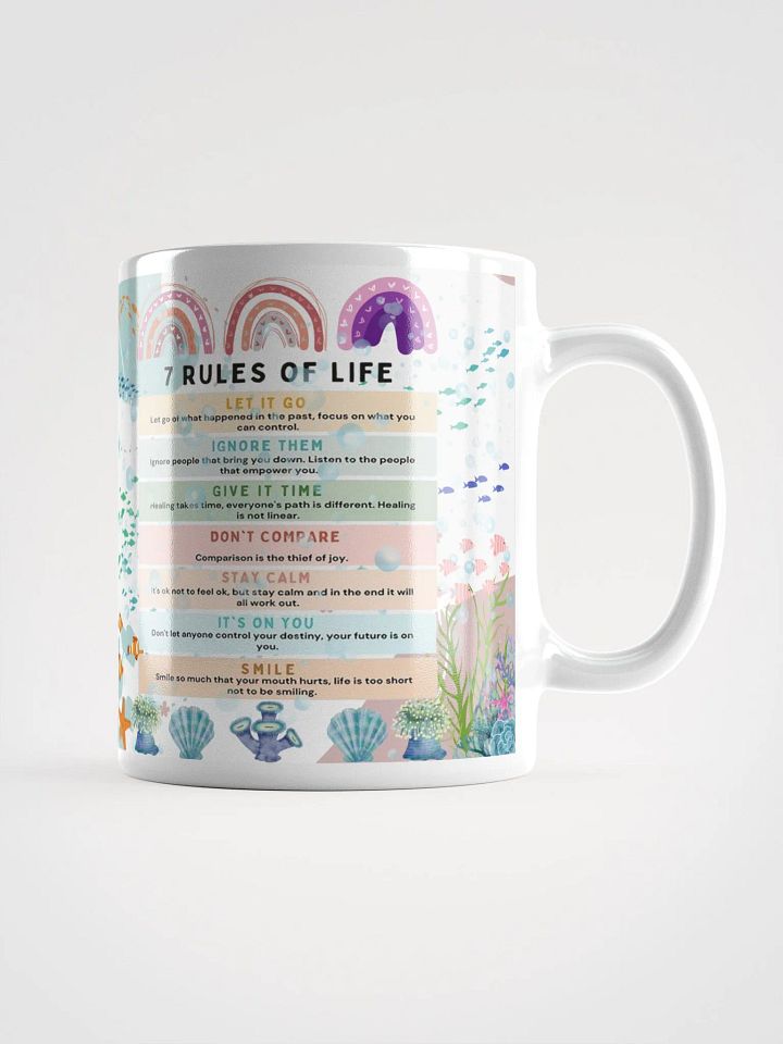 7 Rules of Life Positive Pastel Color Coffee Mug product image (1)