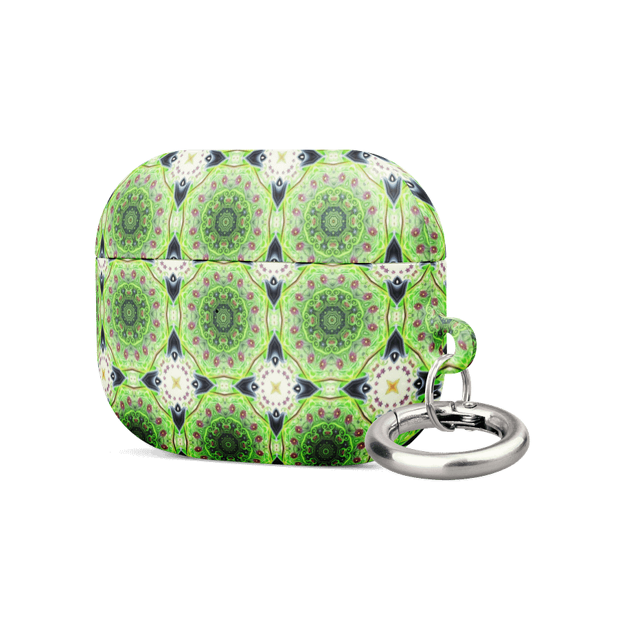 Kaleidoscope Green Grid All-Over Print AirPods® Case product image (9)