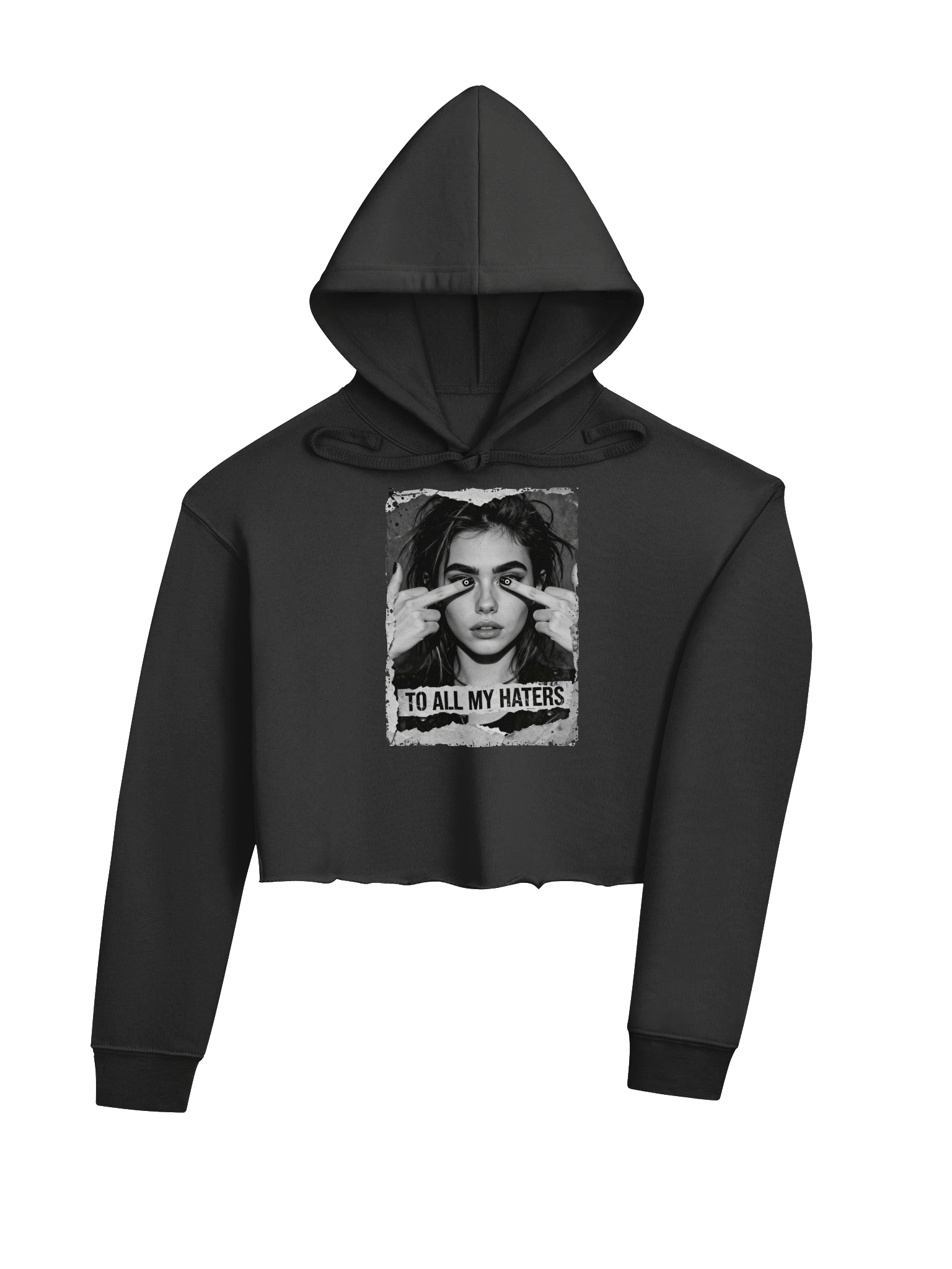 To all my hatters crop hoodie product image (4)