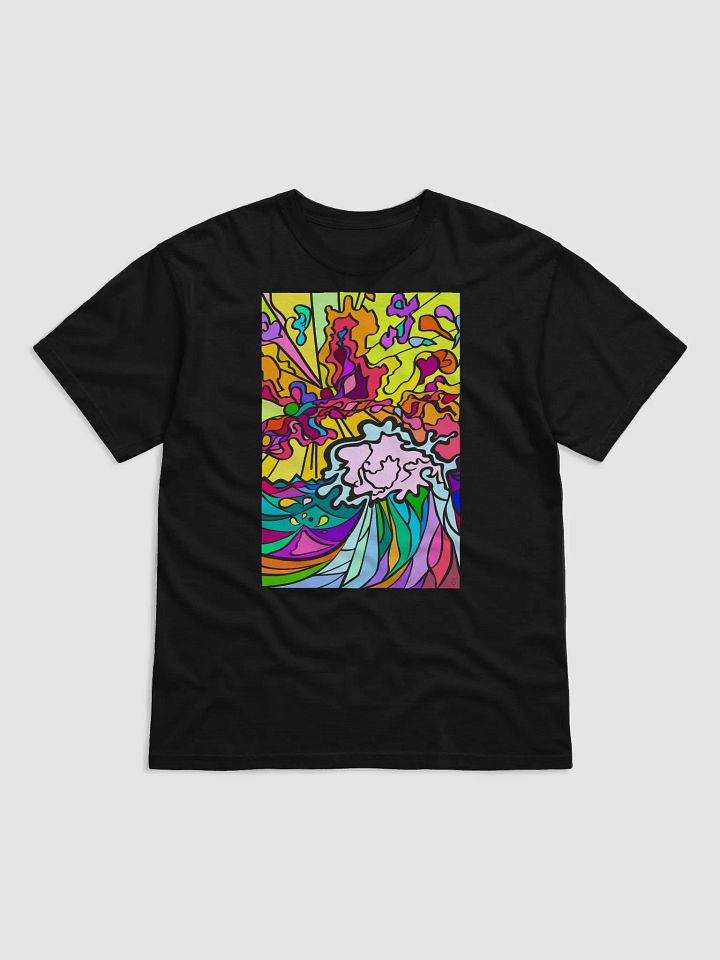 Vibrant Chaos Cotton Tee - Wave at Sunset product image (11)