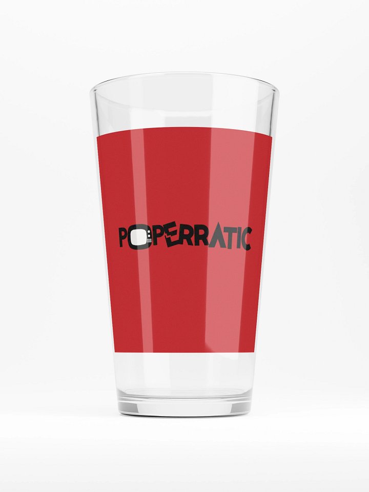 Poperratic - Red Logo Pint Glass product image (1)