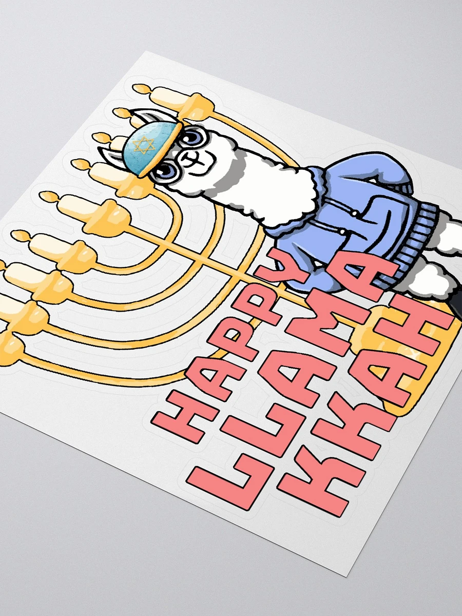 Happy LlamaKkah Funny Hanukkah Sticker product image (8)