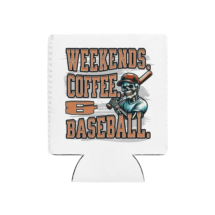 Weekends Coffee And Baseball Skeleton Swing Can Cooler product image (1)