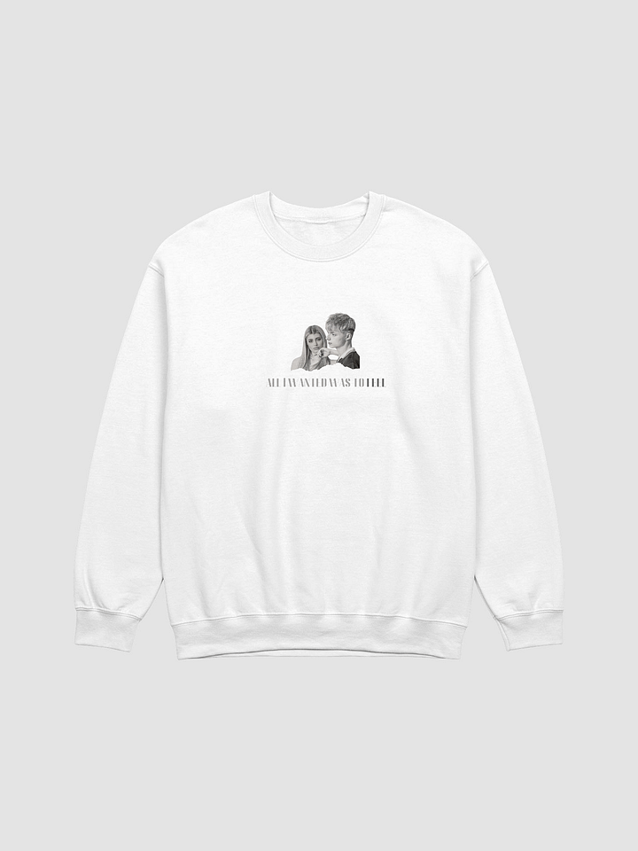 'ALL I WANTED WAS TO FEEL' Sweater (White) product image (1)