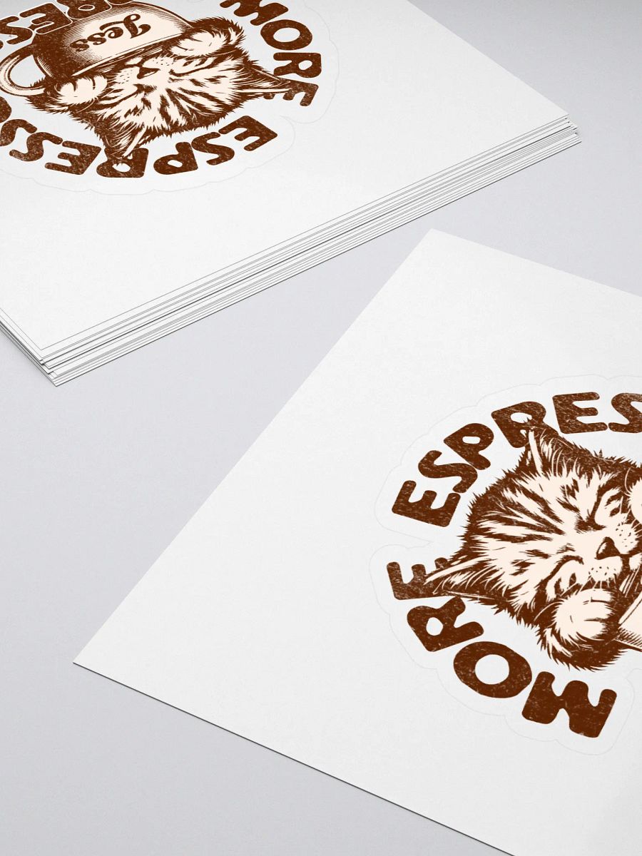 Espresso Cat Kiss Cut Stickers product image (4)