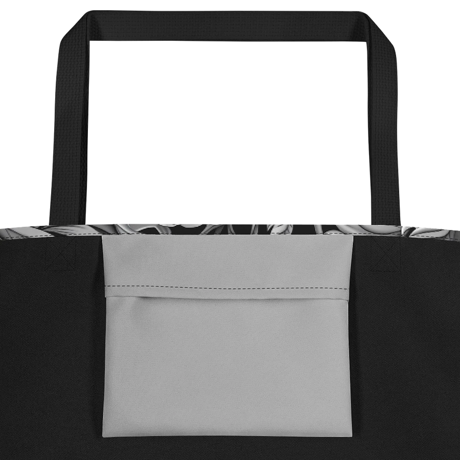 Tote Bag: Barn Owl Floral Forest Elegant Black and White Design product image (2)