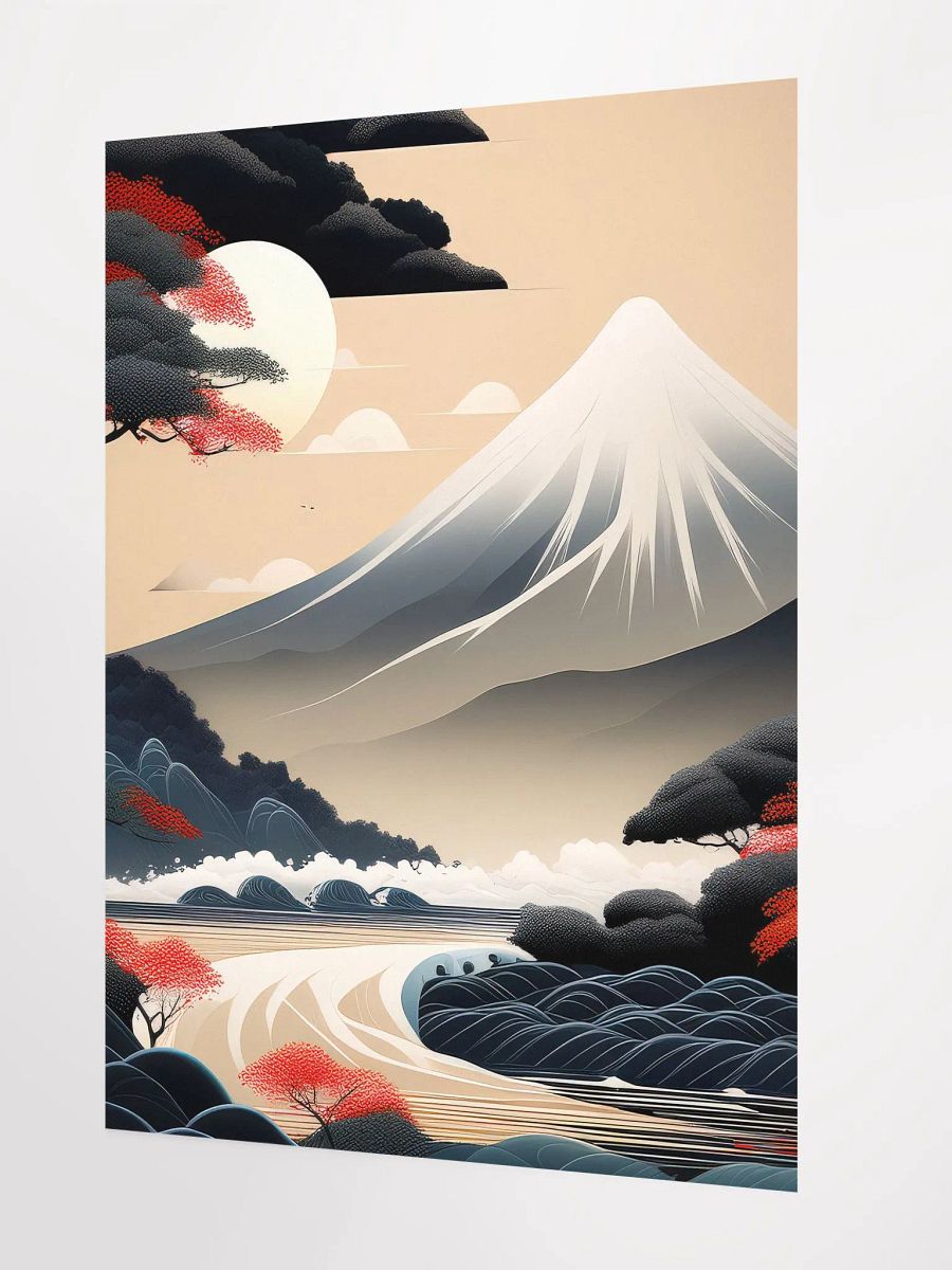 Japandi Art Mountain Landscape Poster - Medium Size 18x24 Inches product image (2)