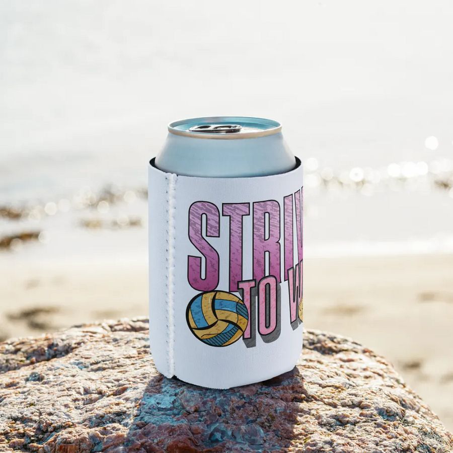 Strive To Win Passion Volleyball Can Cooler product image (9)
