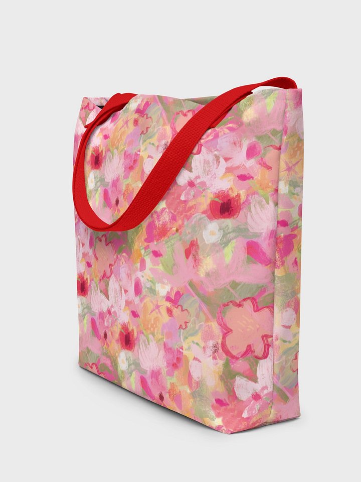 Large Tote Bag "Sweet Pastel Florals of Spring" product image (1)