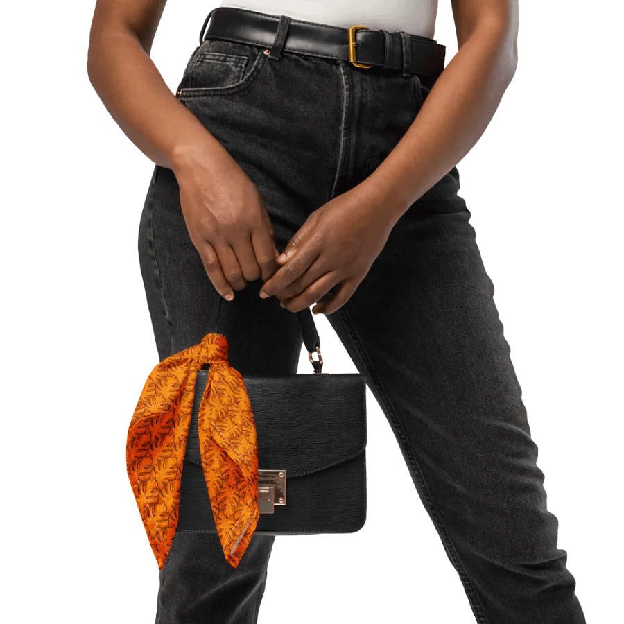 Orange Monstera Bandana product image (4)