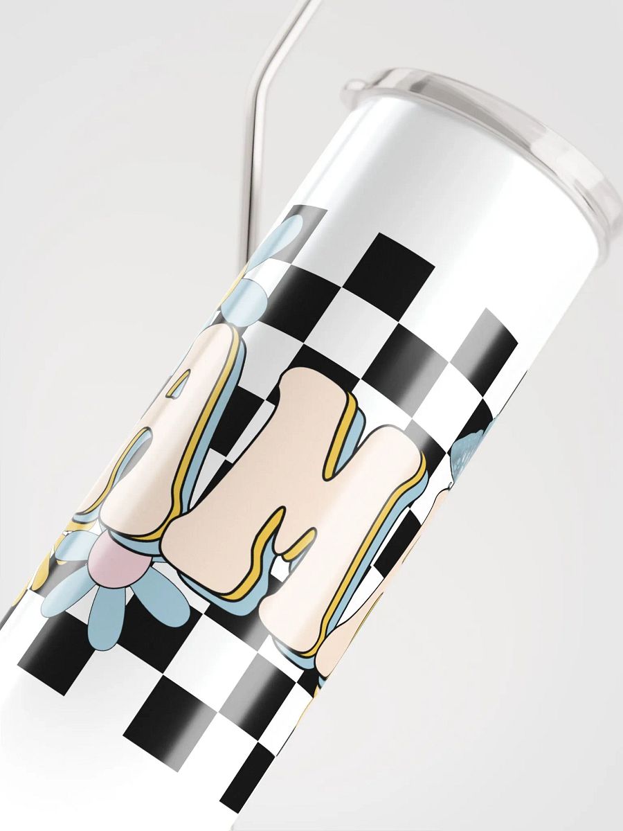 'Floral & Checkered Mama' Stainless Steel Tumbler product image (5)