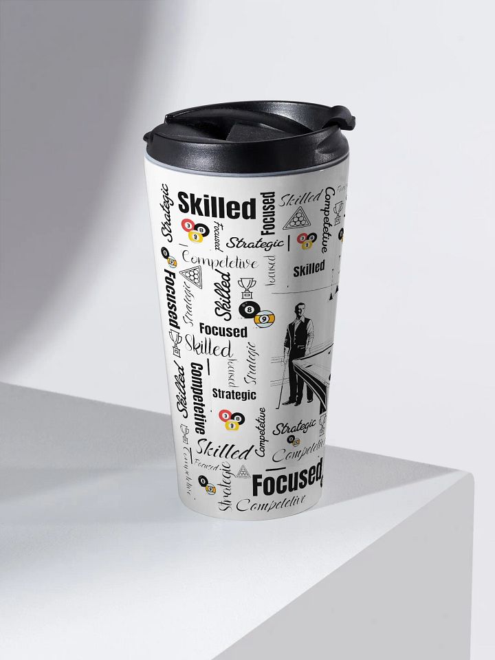 15 oz Billiard Player Affirmation Word Art Tumbler product image (2)
