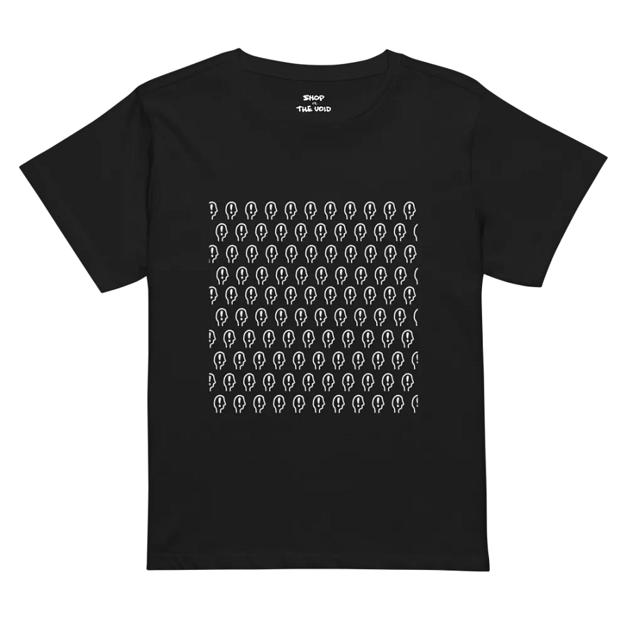 EXCLAIMING MENTALLY (white repeating) printed waist-length tee product image (15)