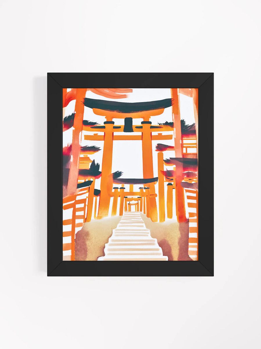 Tranquil Torii Gates: Framed Watercolor Poster product image (30)