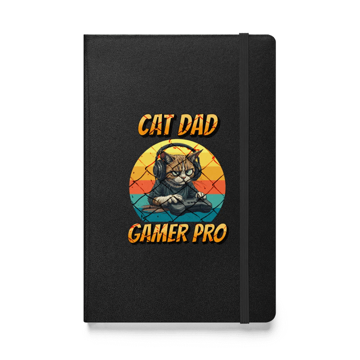 Cat Dad Gamer Pro Hardcover Notebook product image (1)