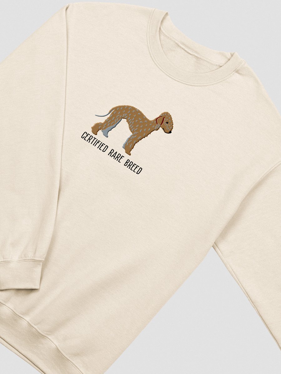 Certified Rare Breed Sweatshirt (Embroidered) of a Bedlington Terrier(Tan) product image (18)