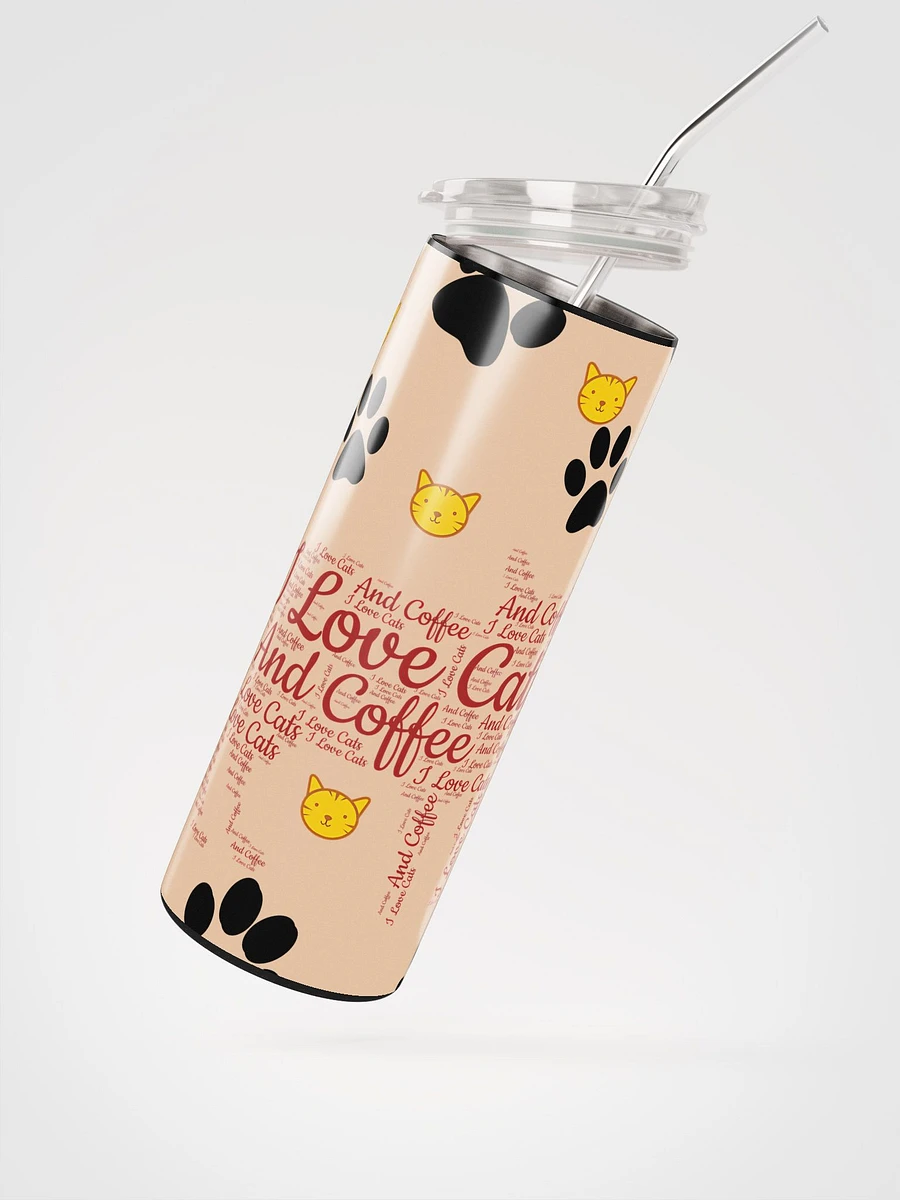 Cats and Coffee, 20 oz. Skinny Tumbler product image (4)