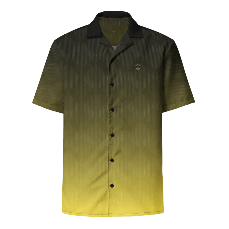 Black and Gold Blessed by God Button-up Shirt product image (2)