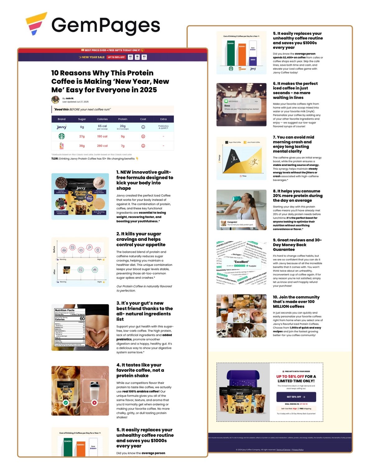 Javvy Coffe Listicle Page V3 | GemPages product image (1)