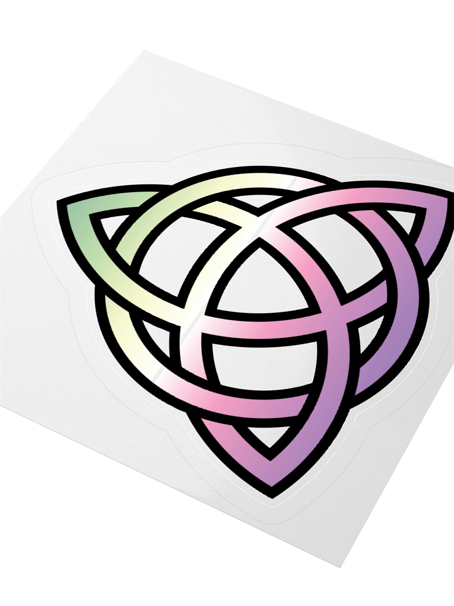 Genderfae Pride Gradient Celtic Knot Sticker product image (7)