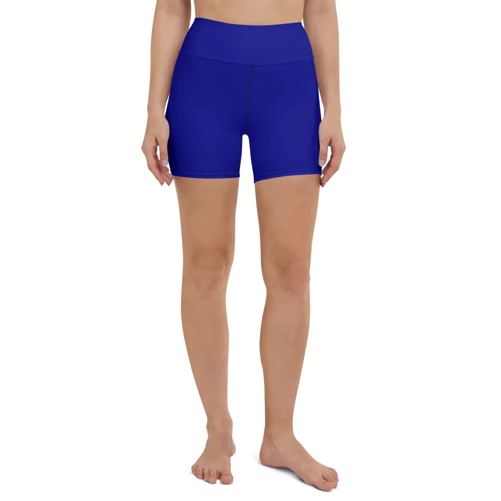 Plain Color Navy Blue Yoga Shorts product image (1)