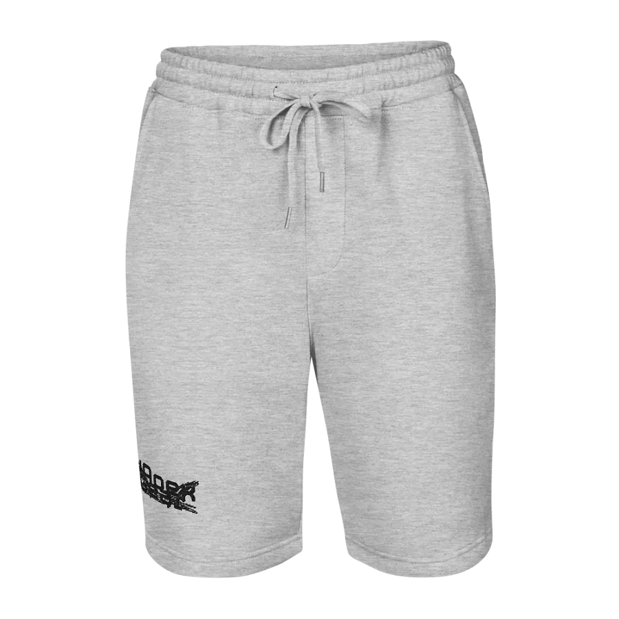 Black HApex Gear White Logo Embroidered Men's Fleece Shorts product image (10)