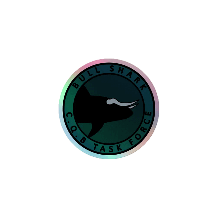 Holographic Bull Shark C.Q.B Task Force Sticker product image (1)
