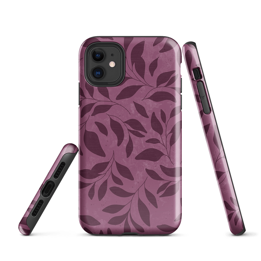Midnight Foliage Magenta Tough Case for iPhone product image (1)
