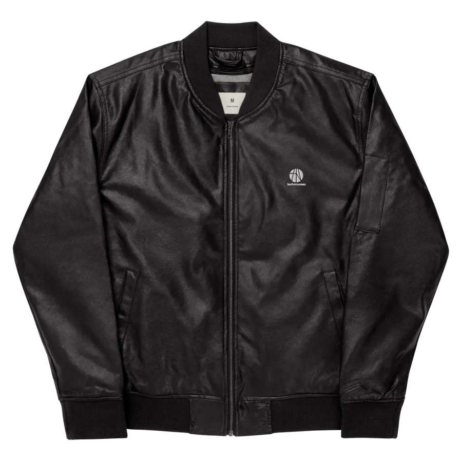 Technouveau Faux Leather Bomber Jacket product image (9)