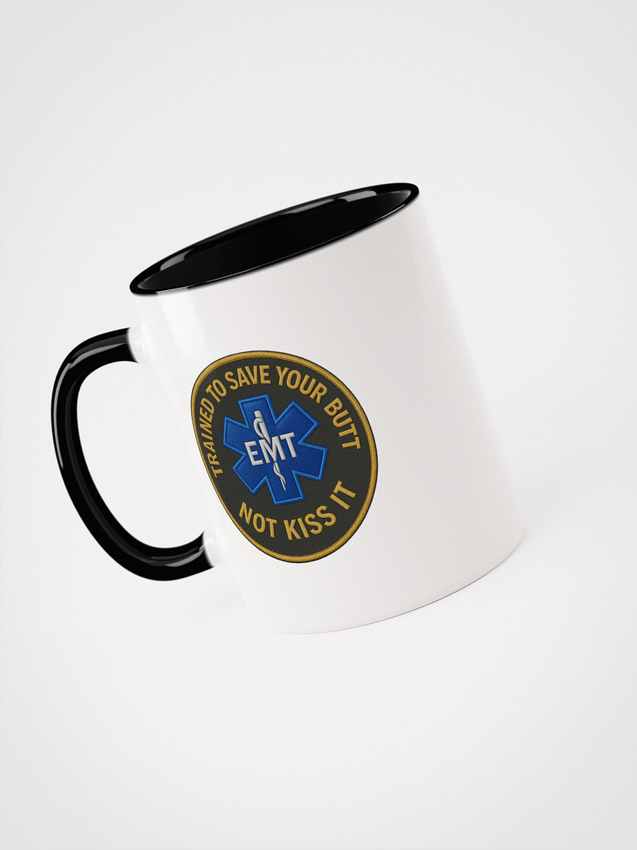 11 oz EMT Real Talk Mug – “Save Your Butt” Edition (White with Black Handle) product image (3)