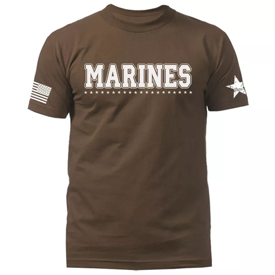 Marines Military Patriotic US Flag Veteran Graphic T-shirt product image (3)