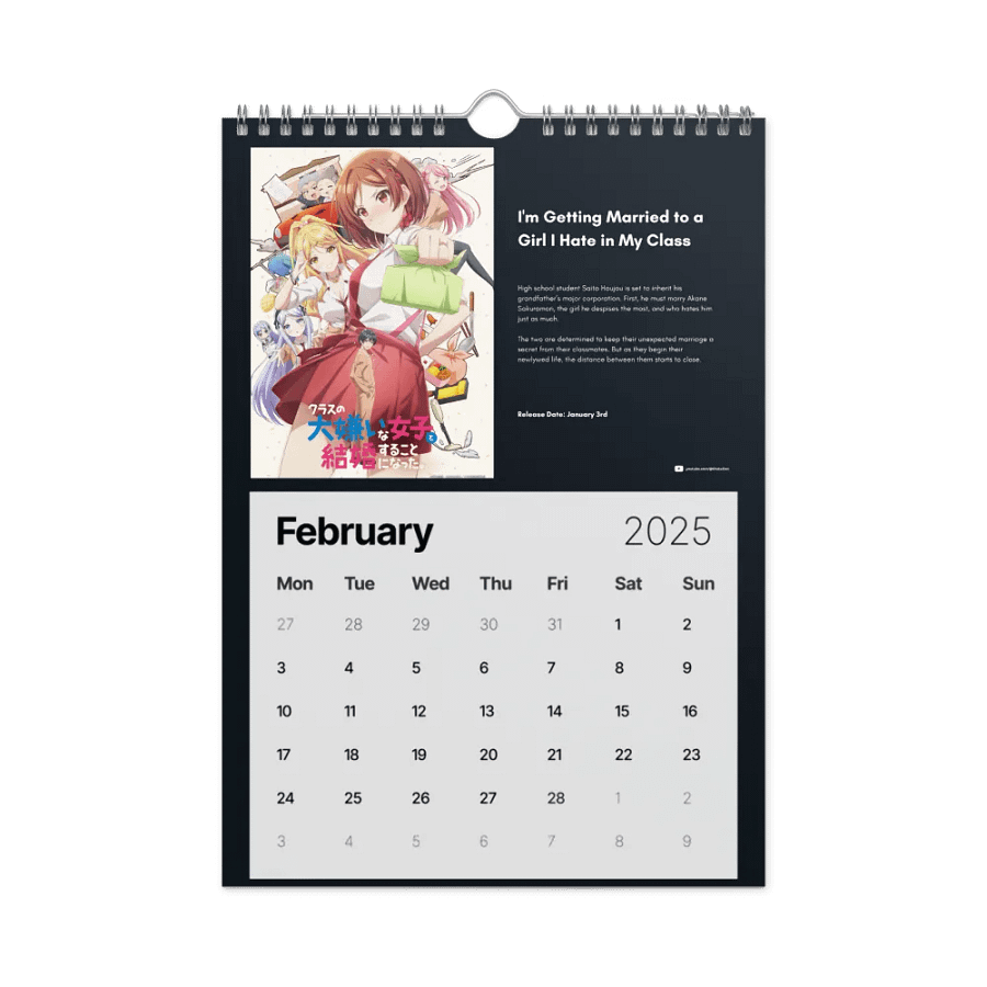 Otaku Den 2025 Romance Anime Calander product image (3)