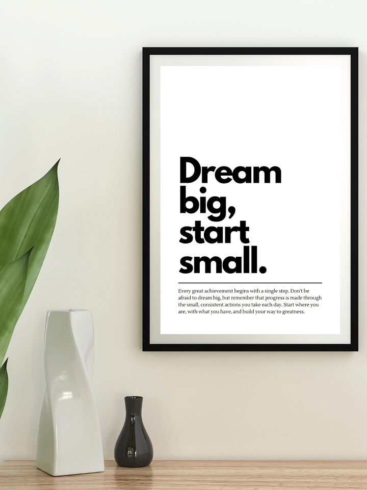Dream Big Start Small Minimalist Printable Wall Art product image (2)