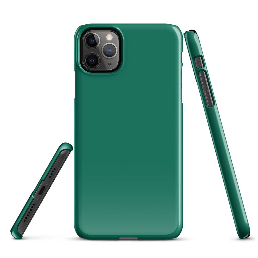 Deep Blue Green Solid Color iPhone® Glossy Snap Case product image (1)