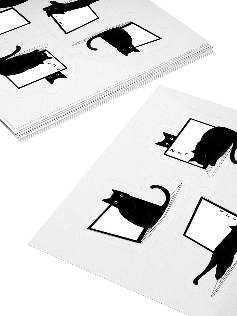 Cats Sleeping on Laptops Stickers product image (11)