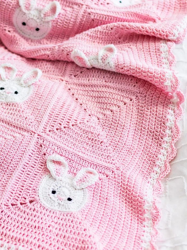 Crochet Pattern: Bunny Baby Blanket product image (1)