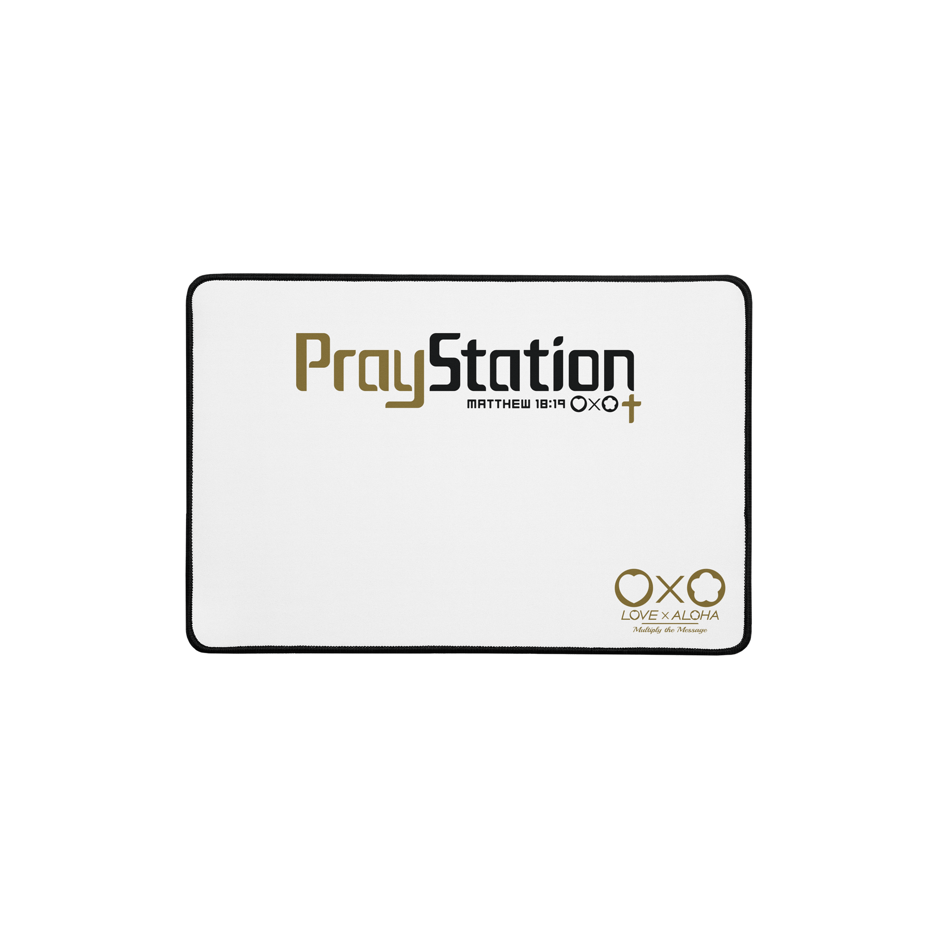 LXA PrayStation Desk Mat - White | Love X Aloha - Faith Collection | Premium Christian Merch product image (1)
