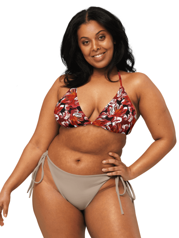 Fire Flower | Recycled Padded String Bikini Top product image (1)